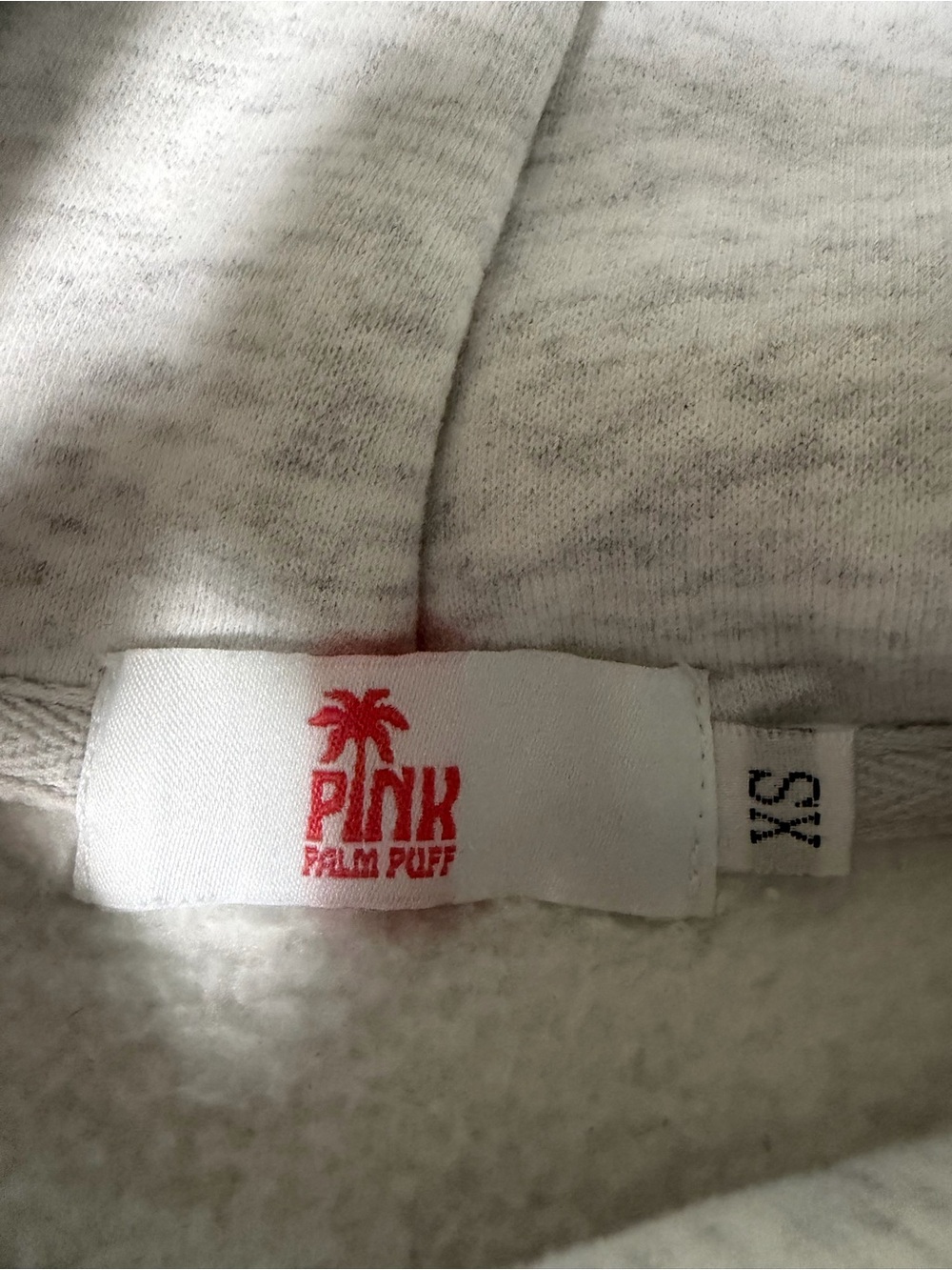 Pink Palm Puff “Hawaii Hibiscus" Hoodie in Heather Cloud with original box - Picture 4 of 7